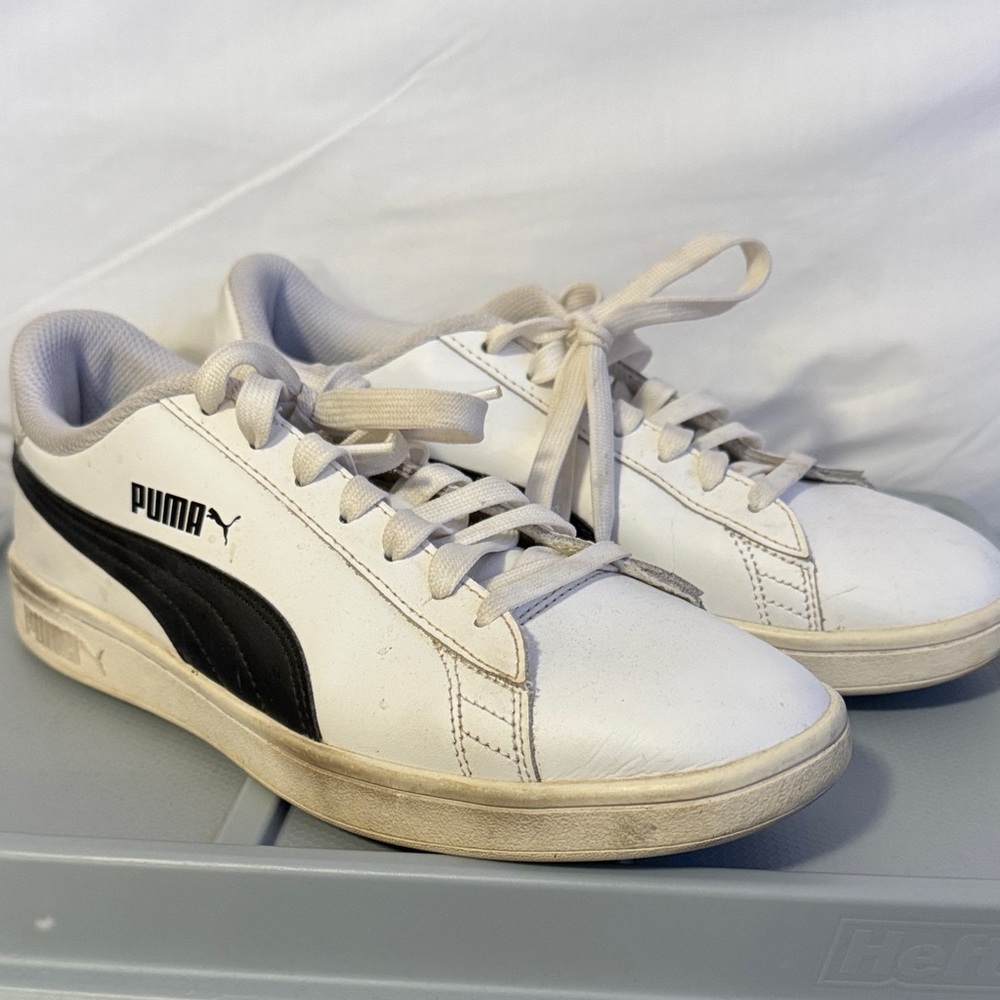 Puma Classic White and Black Sneakers